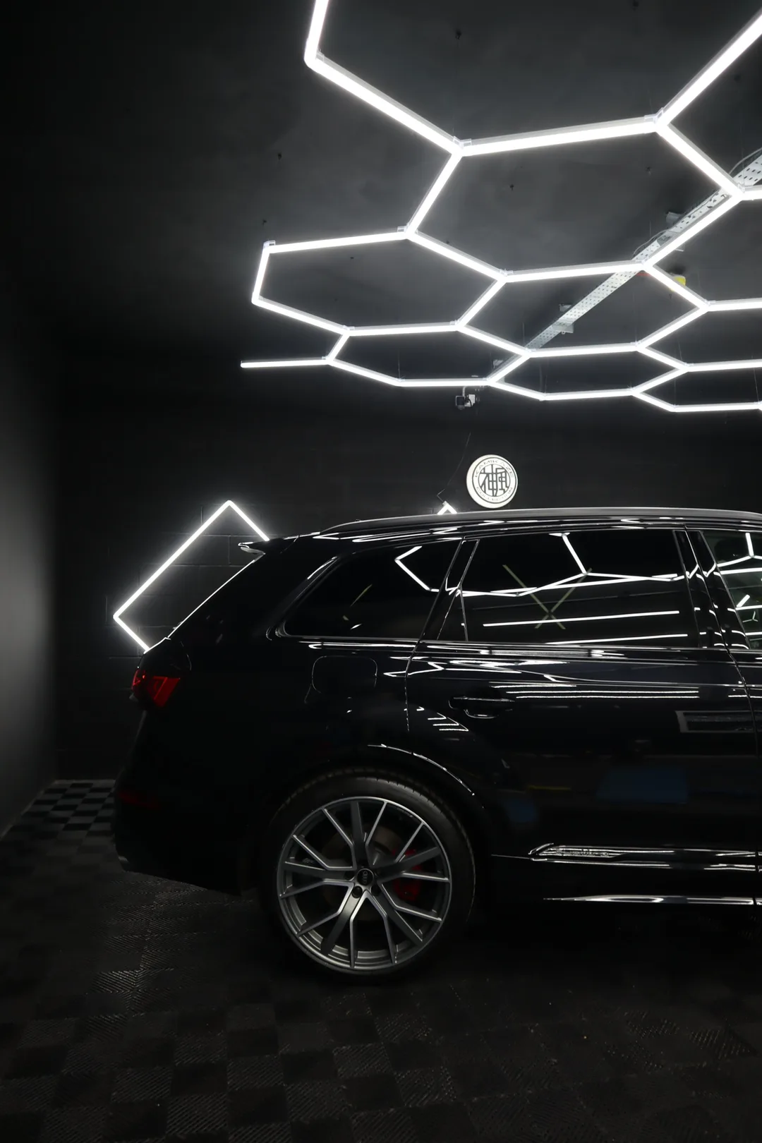Detailing work in progress on a high-end vehicle